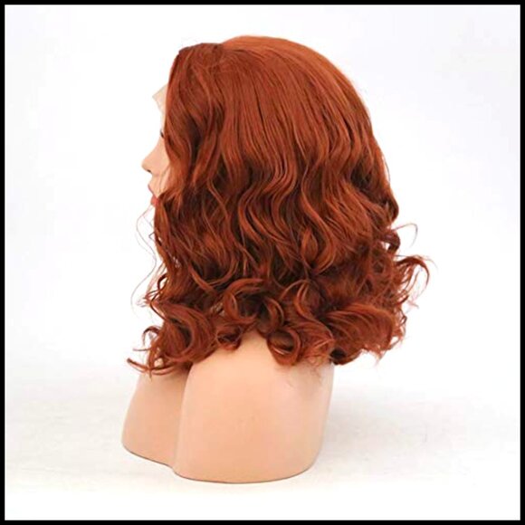 Short Wavy Lace Front Synthetic Wig Shoulder Length Heat Resistant Party Wear main image 4